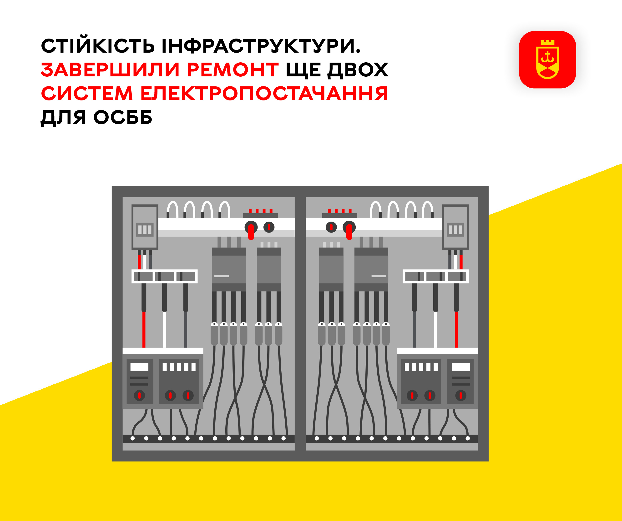 Стійкість інфраструктури. Завершили ремонт ще двох систем електропостачання для ОСББ
